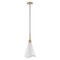 Nuvo Tango 1-Light Small Pendant Matte White with Burnished Brass 60/7471 - alternate 1